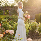 Kassia Wedding Dress - Elegant Silk Gown with Crystal - Made to Order