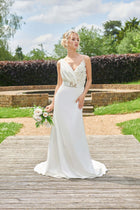 Aphrodite Wedding Dress: With Long Trail & Rhinestone - Made to Order