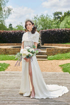 Daneriss Wedding Set with Sequined Cape Handcrafted - Made to Order