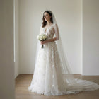Antheia Wedding Dress: Handcrafted with Pearls & Sequins Made to Order