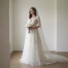 Antheia Wedding Dress: Handcrafted with Pearls & Sequins Made to Order