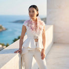 Eoss Bridal Top with Hand Decorated Beaded Appliqué - Made to Order