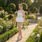 Anabeth Wedding Set: With Embroidered Organza Skirt - Made to Order