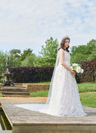 Antheia Veil: Elegant Handmade Wedding Veil with Pearls  Made to Order