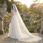 Antheia Veil: Elegant Handmade Wedding Veil with Pearls  Made to Order