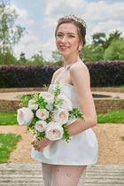 Anabeth Modern Bridal Top: Handcrafted in Taffeta & Silk Made to Order