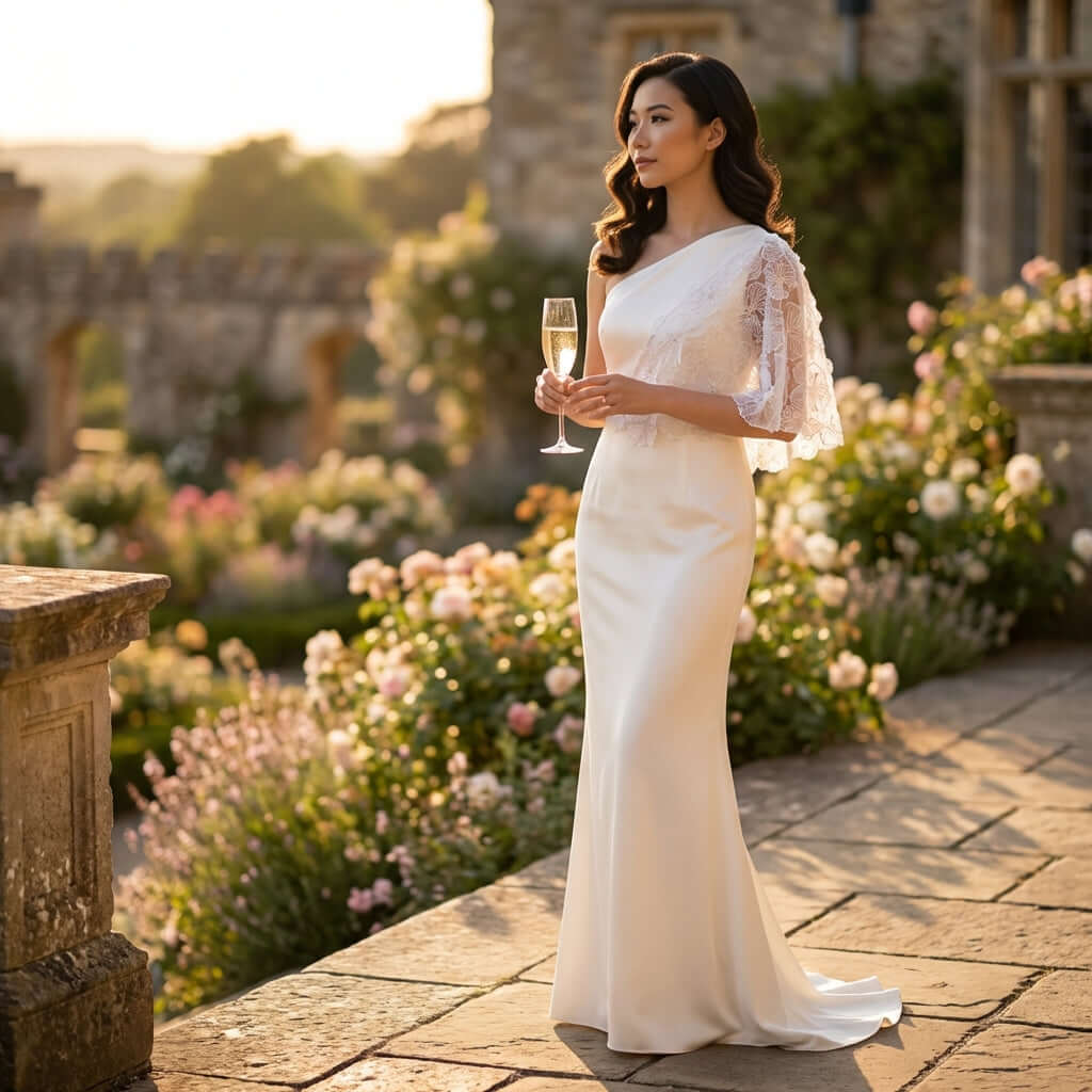 Detail of the sumptuous silk satin lining inside the Gilia Wedding Dress Long Length by Eve Couture. This handmade bridal gown is thoughtfully designed for comfort, merging luxury with couture style, perfect for brides seeking timeless elegance.