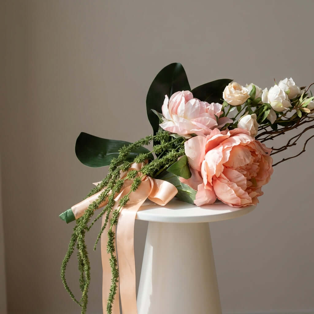 Beautifully crafted Anabeth Bridal Flowers Bouquet, made to order by Eve Couture, perfect for enhancing any bridal ensemble on a special wedding day.